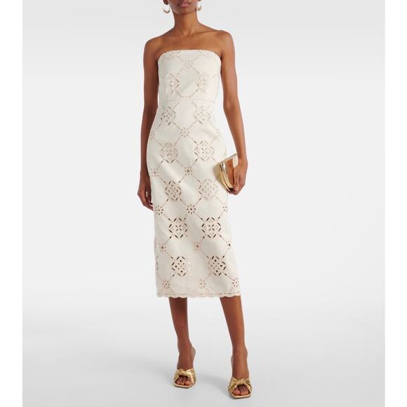 knee length dresses for ladies LYRA Ivory Long Sleeve Flowy Fitted Midi Knit Dress – Matea Designs